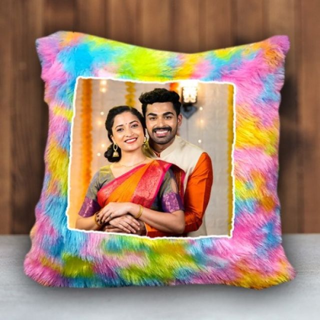 Rainbow Pillow Square